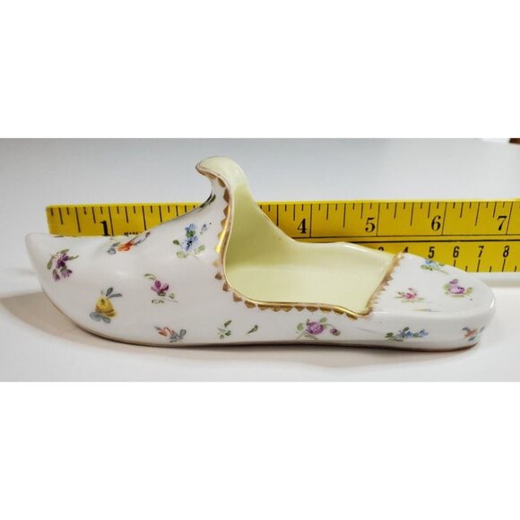 Richard Klemm Rk Dresden Porcelain Shoe Circa 1880 Approximately 6 1/2" Length - Picture 8 of 12